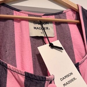 Damson Madder Pink and Purple Striped Blouse